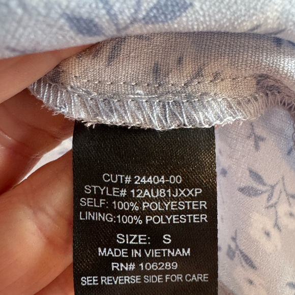 Francesca's Collections Light Blue Ruffle Blouse - Picture 5 of 7